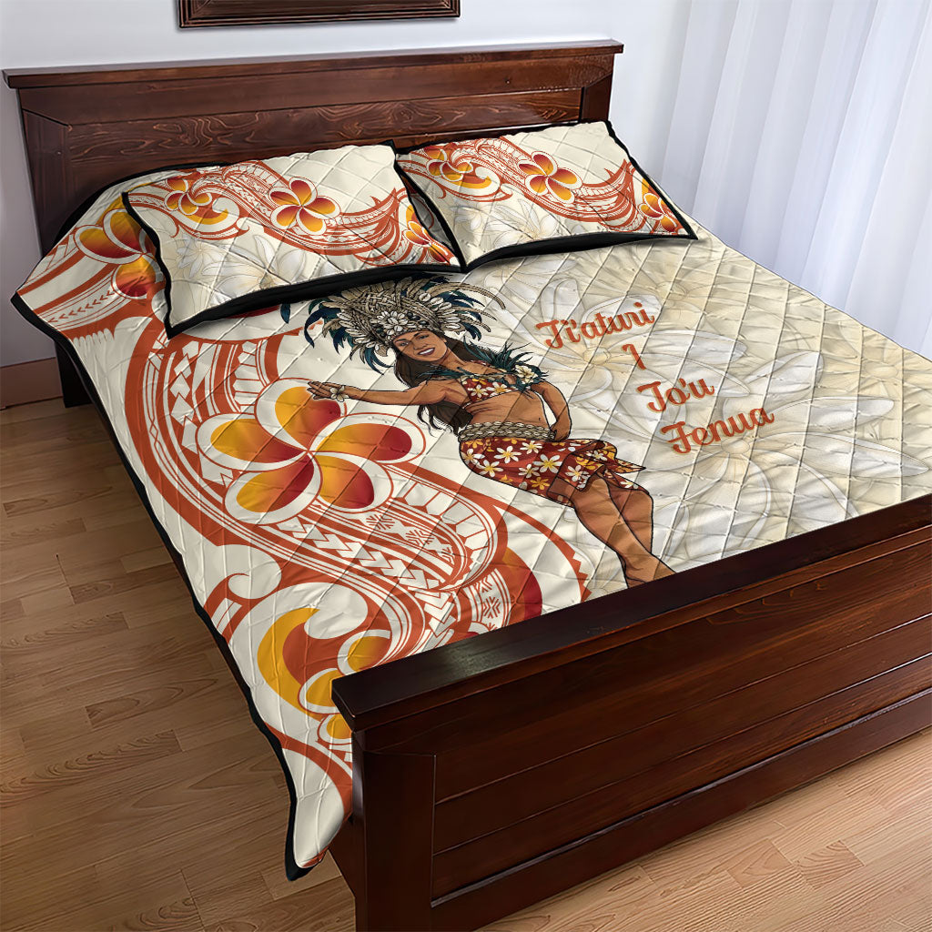 Heiva i Tahiti Quilt Bed Set Ori Tahitian Dance Tiare Maori