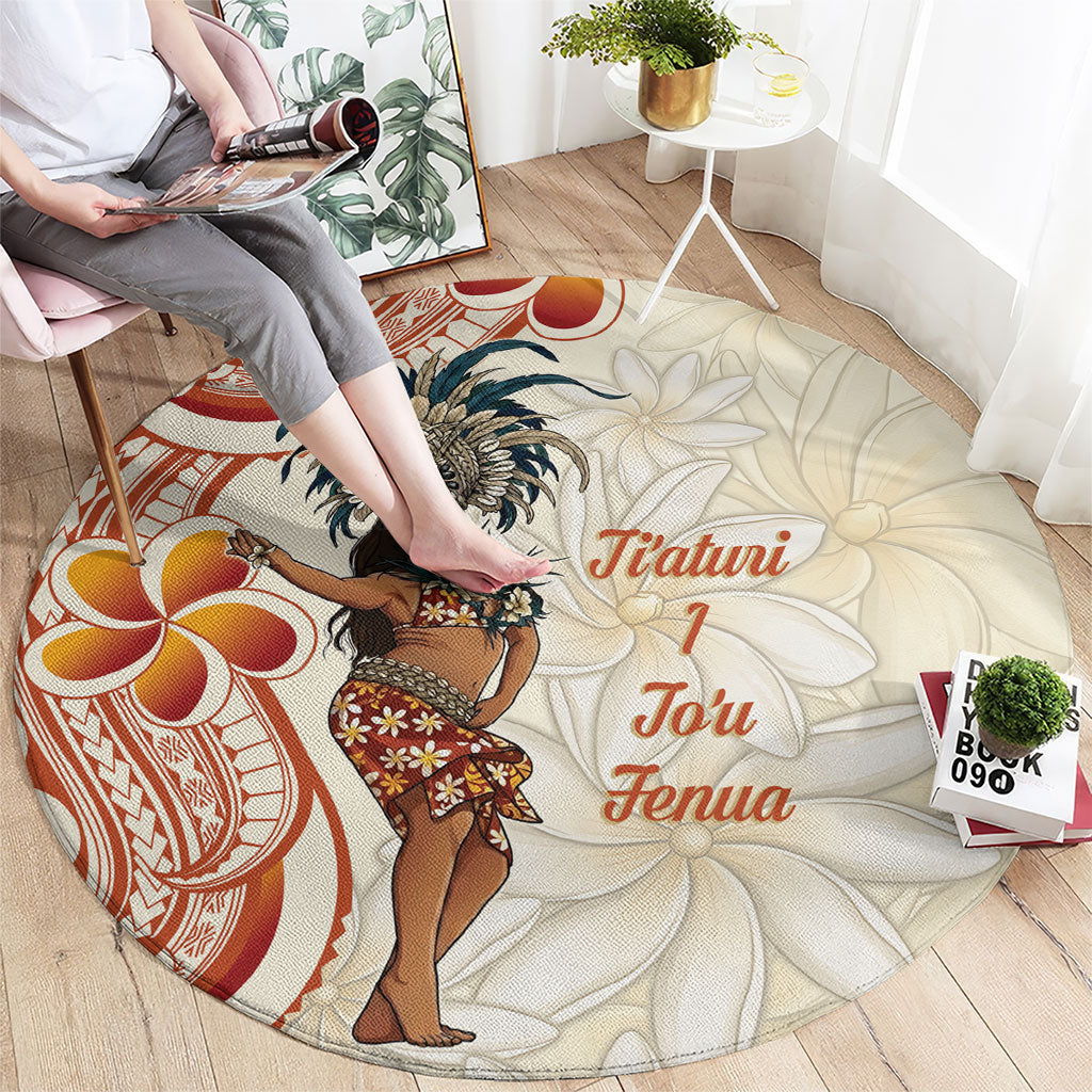 Heiva i Tahiti Round Carpet Ori Tahitian Dance Tiare Maori LT14 - Polynesian Pride