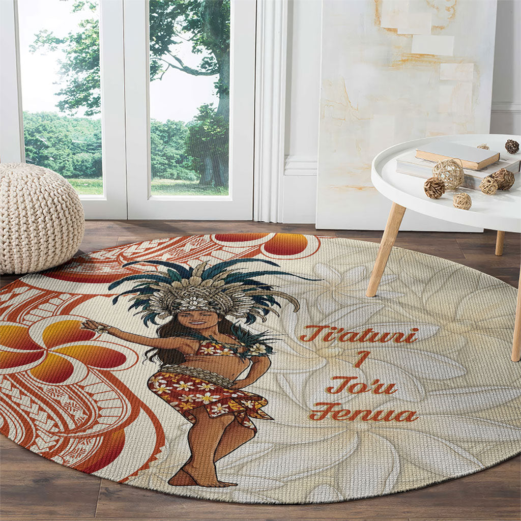 Heiva i Tahiti Round Carpet Ori Tahitian Dance Tiare Maori LT14 - Polynesian Pride