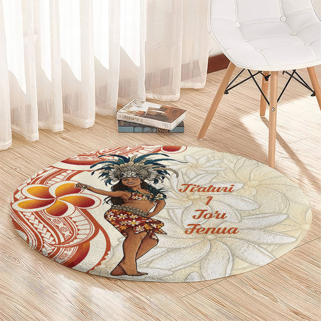 Heiva i Tahiti Round Carpet Ori Tahitian Dance Tiare Maori LT14 - Polynesian Pride