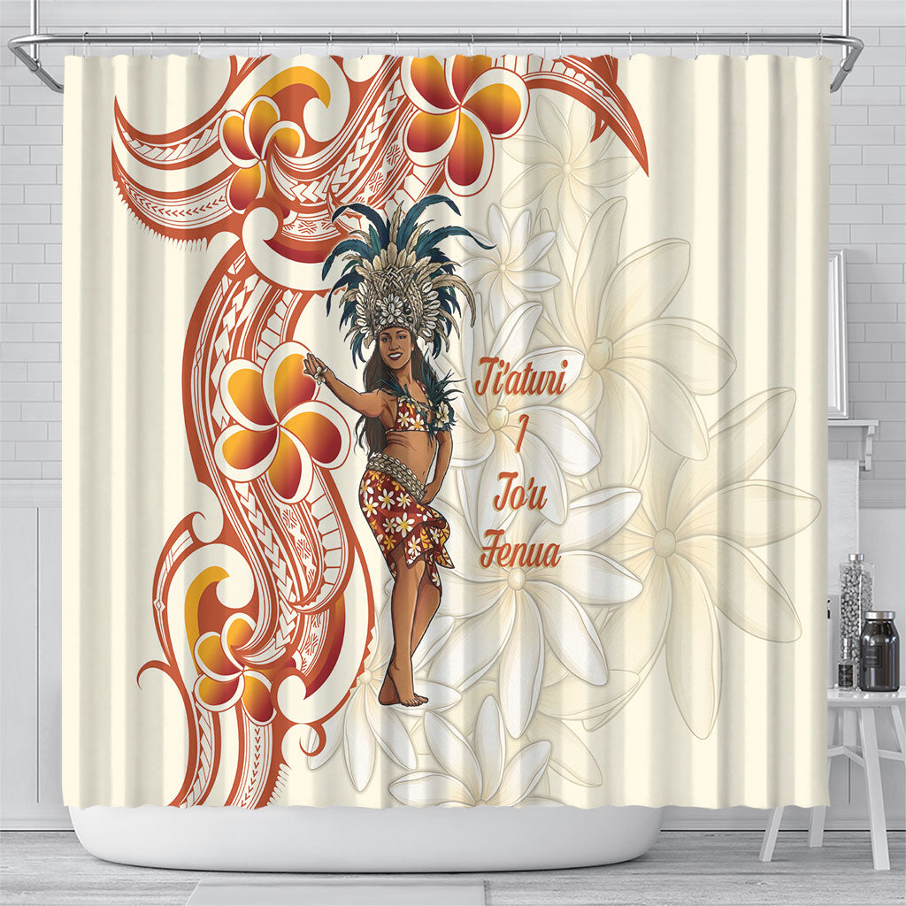 Heiva i Tahiti Shower Curtain Ori Tahitian Dance Tiare Maori LT14 - Polynesian Pride