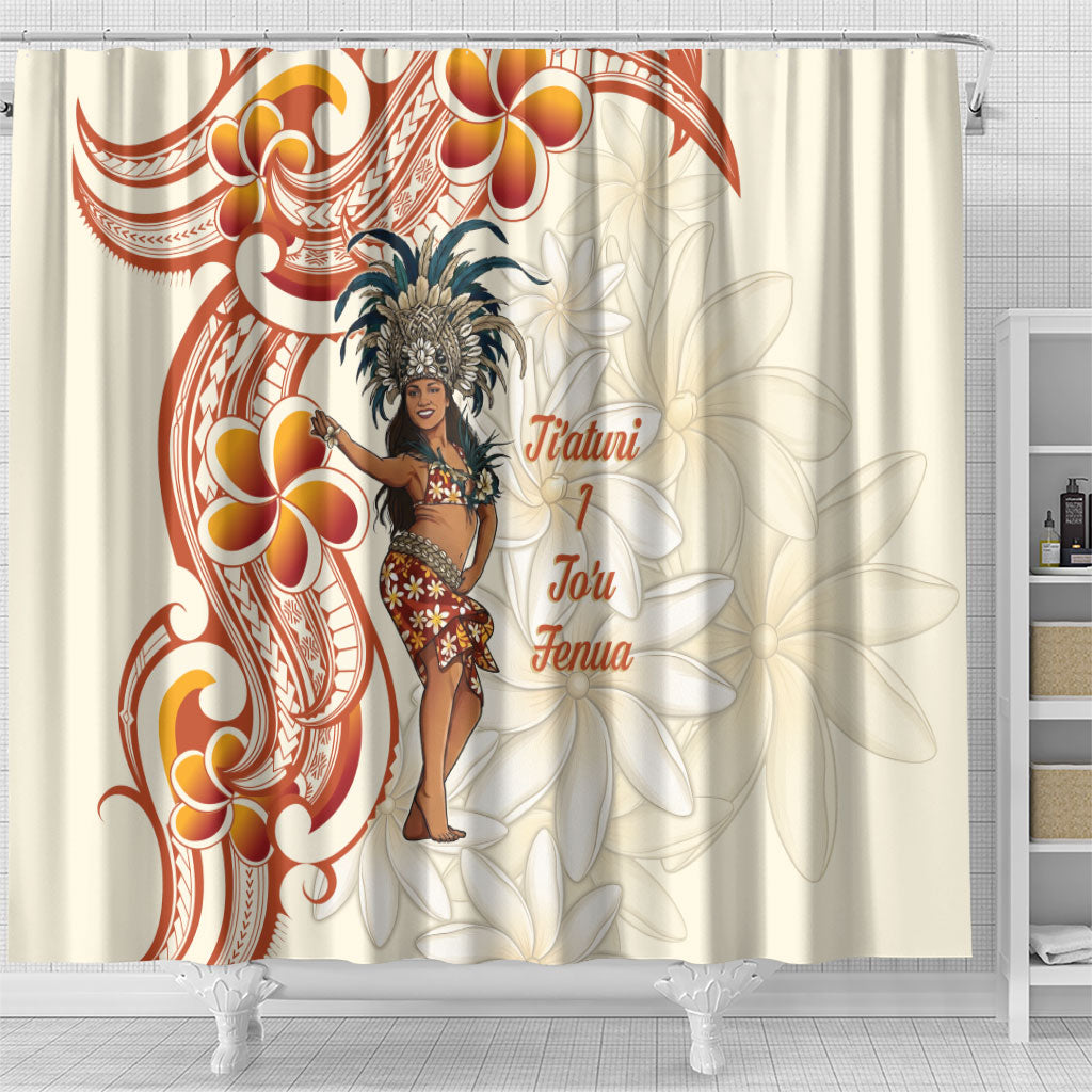 Heiva i Tahiti Shower Curtain Ori Tahitian Dance Tiare Maori LT14 - Polynesian Pride