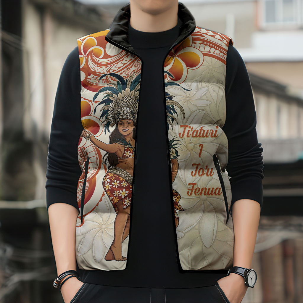 Heiva i Tahiti Sleeveless Puffer Jacket Ori Tahitian Dance Tiare Maori LT14 - Polynesian Pride