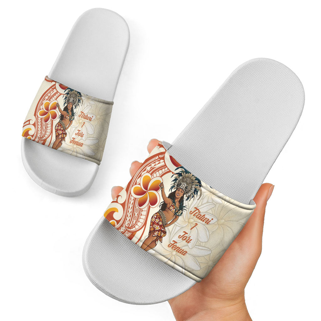 Heiva i Tahiti Slide Sandals Ori Tahitian Dance Tiare Maori LT14 - Polynesian Pride