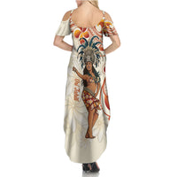 Heiva i Tahiti Summer Maxi Dress Ori Tahitian Dance Tiare Maori LT14 - Polynesian Pride