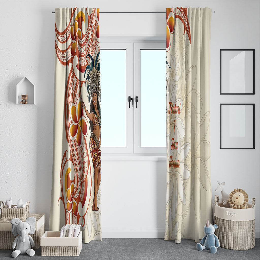 Heiva i Tahiti Window Curtain Ori Tahitian Dance Tiare Maori LT14 - Polynesian Pride