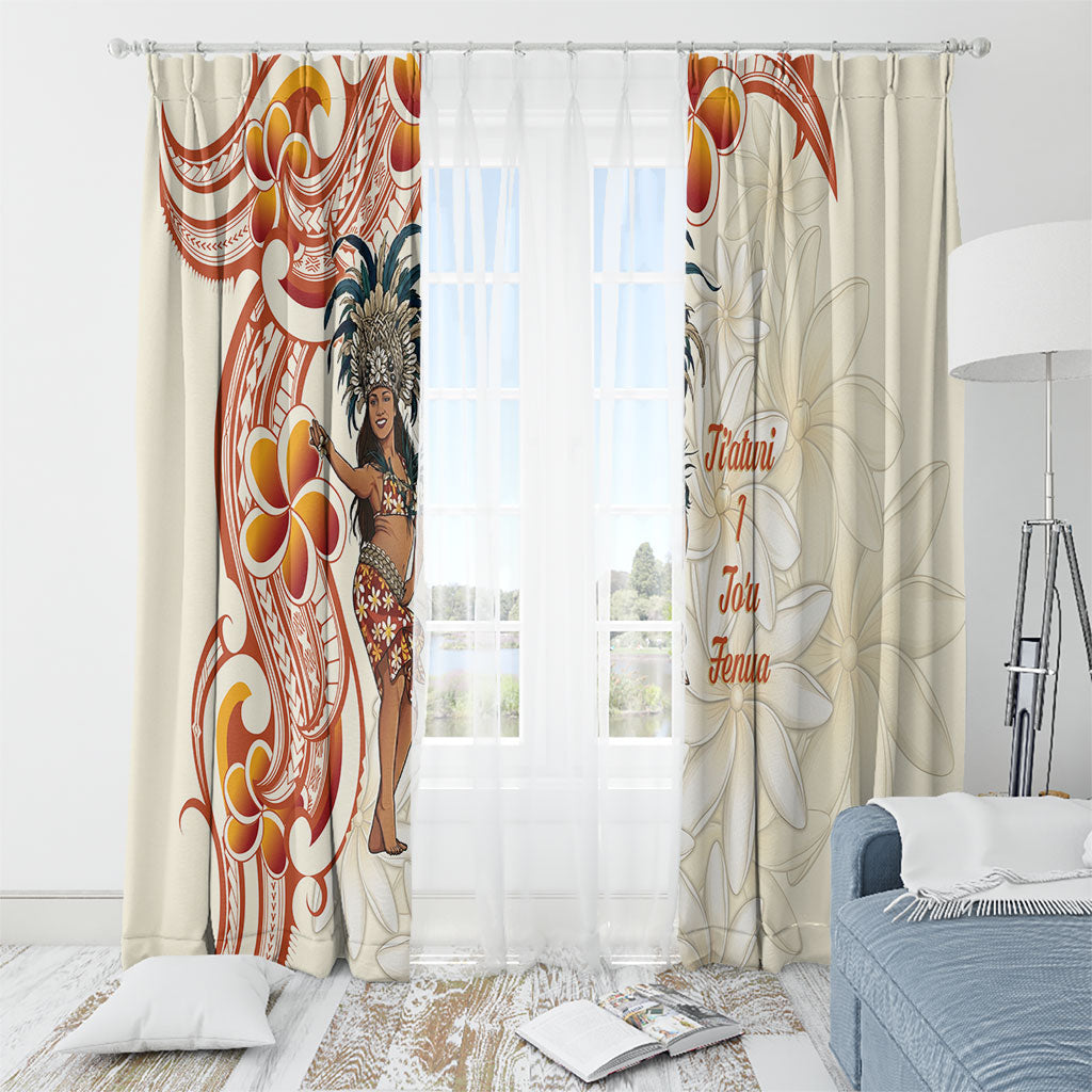 Heiva i Tahiti Window Curtain Ori Tahitian Dance Tiare Maori LT14 - Polynesian Pride