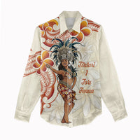 Heiva i Tahiti Women Casual Shirt Ori Tahitian Dance Tiare Maori