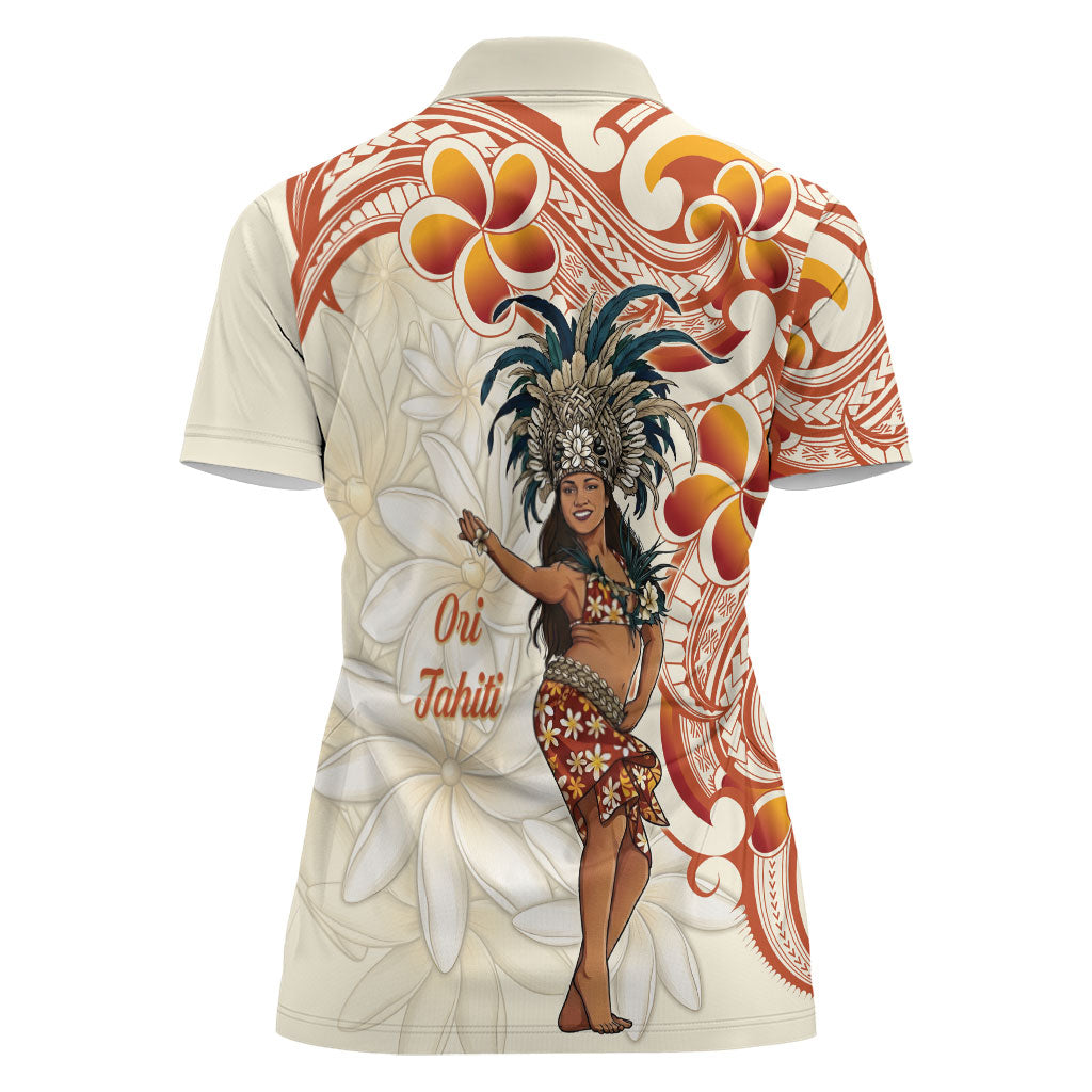 Heiva i Tahiti Women Polo Shirt Ori Tahitian Dance Tiare Maori