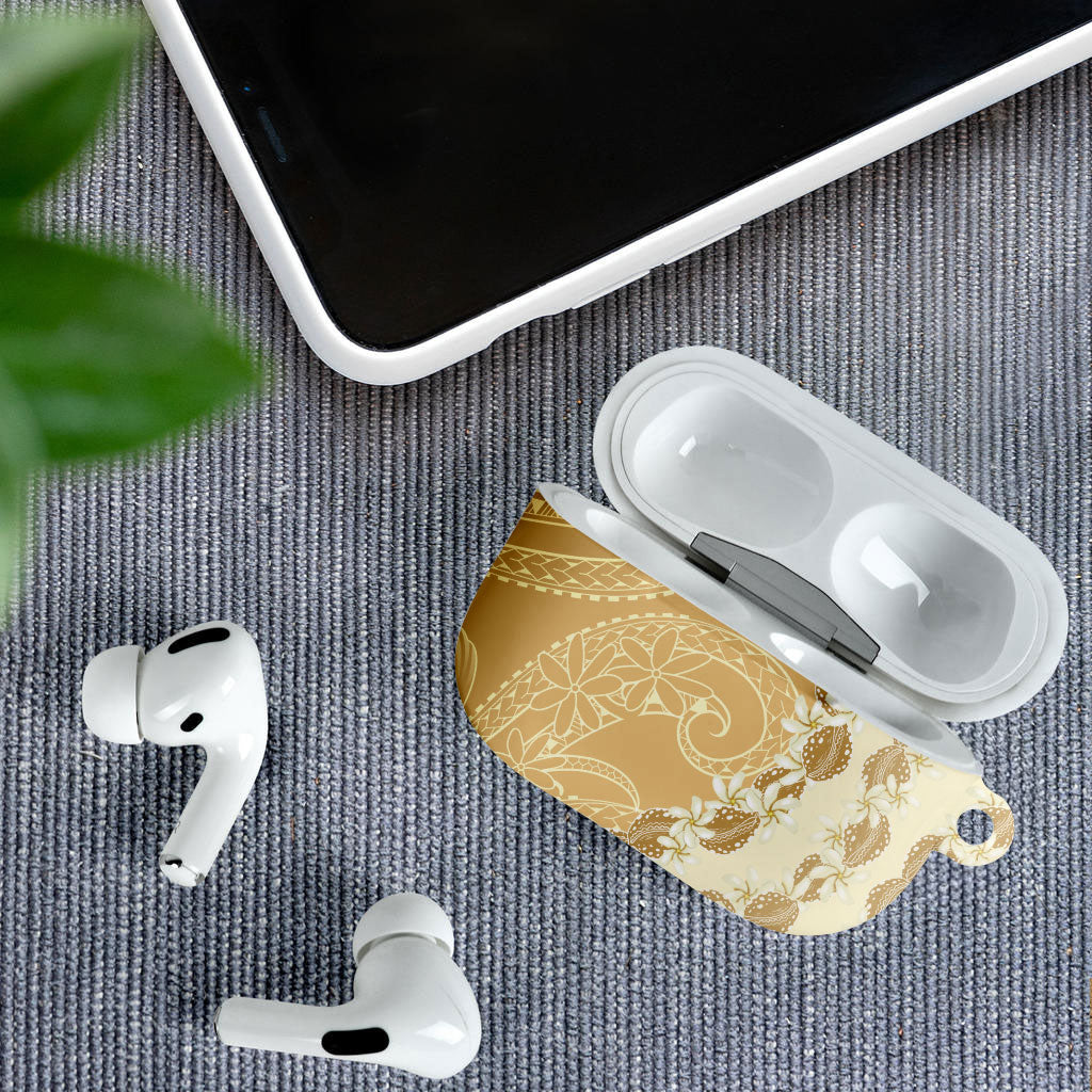 Heiva i Tahiti AirPods Case Tahitian Tiare Maori Cowrie Lei Brown LT14 - Polynesian Pride