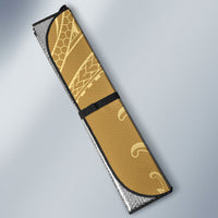 Heiva i Tahiti Auto Sun Shade Tahitian Tiare Maori Cowrie Lei Brown