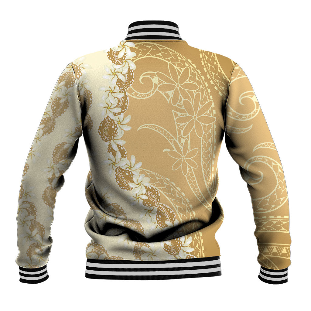 Heiva i Tahiti Baseball Jacket Tahitian Tiare Maori Cowrie Lei Brown LT14 - Polynesian Pride