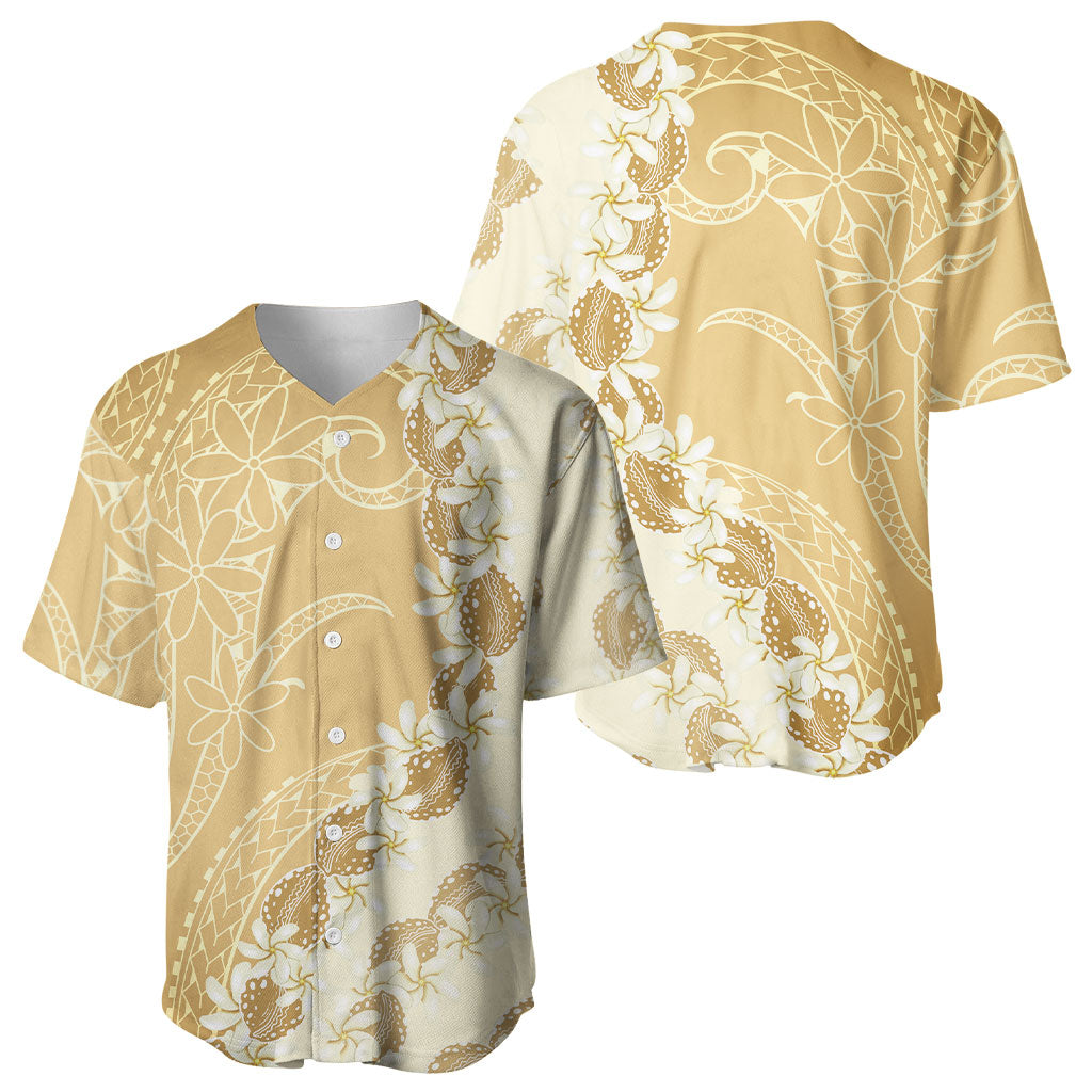 Heiva i Tahiti Baseball Jersey Tahitian Tiare Maori Cowrie Lei Brown LT14 - Polynesian Pride