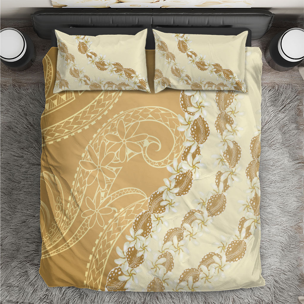 Heiva i Tahiti Bedding Set Tahitian Tiare Maori Cowrie Lei Brown