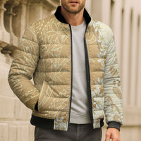 Heiva i Tahiti Bomber Puffer Jacket Tahitian Tiare Maori Cowrie Lei Brown LT14 - Polynesian Pride