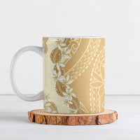 Heiva i Tahiti Ceramic Mug Tahitian Tiare Maori Cowrie Lei Brown LT14 Brown - Polynesian Pride