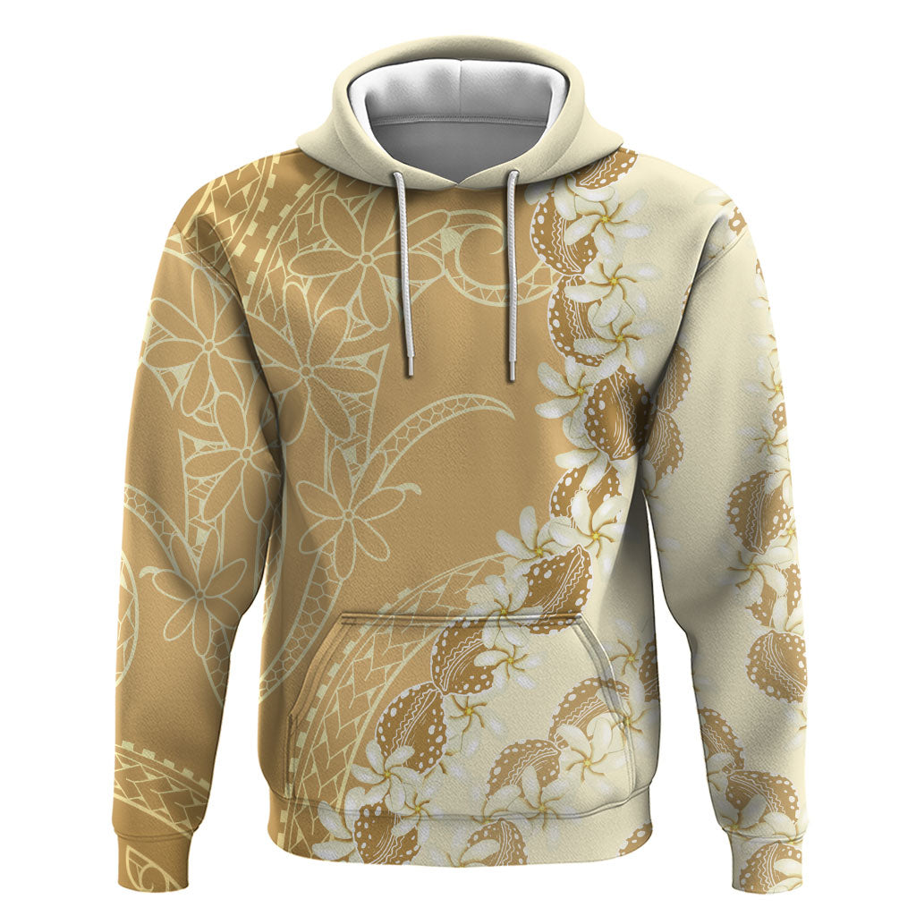Heiva i Tahiti Hoodie Tahitian Tiare Maori Cowrie Lei Brown