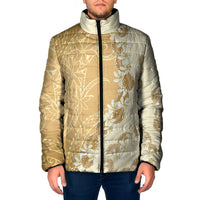Heiva i Tahiti Padded Jacket Tahitian Tiare Maori Cowrie Lei Brown LT14 Men Brown - Polynesian Pride