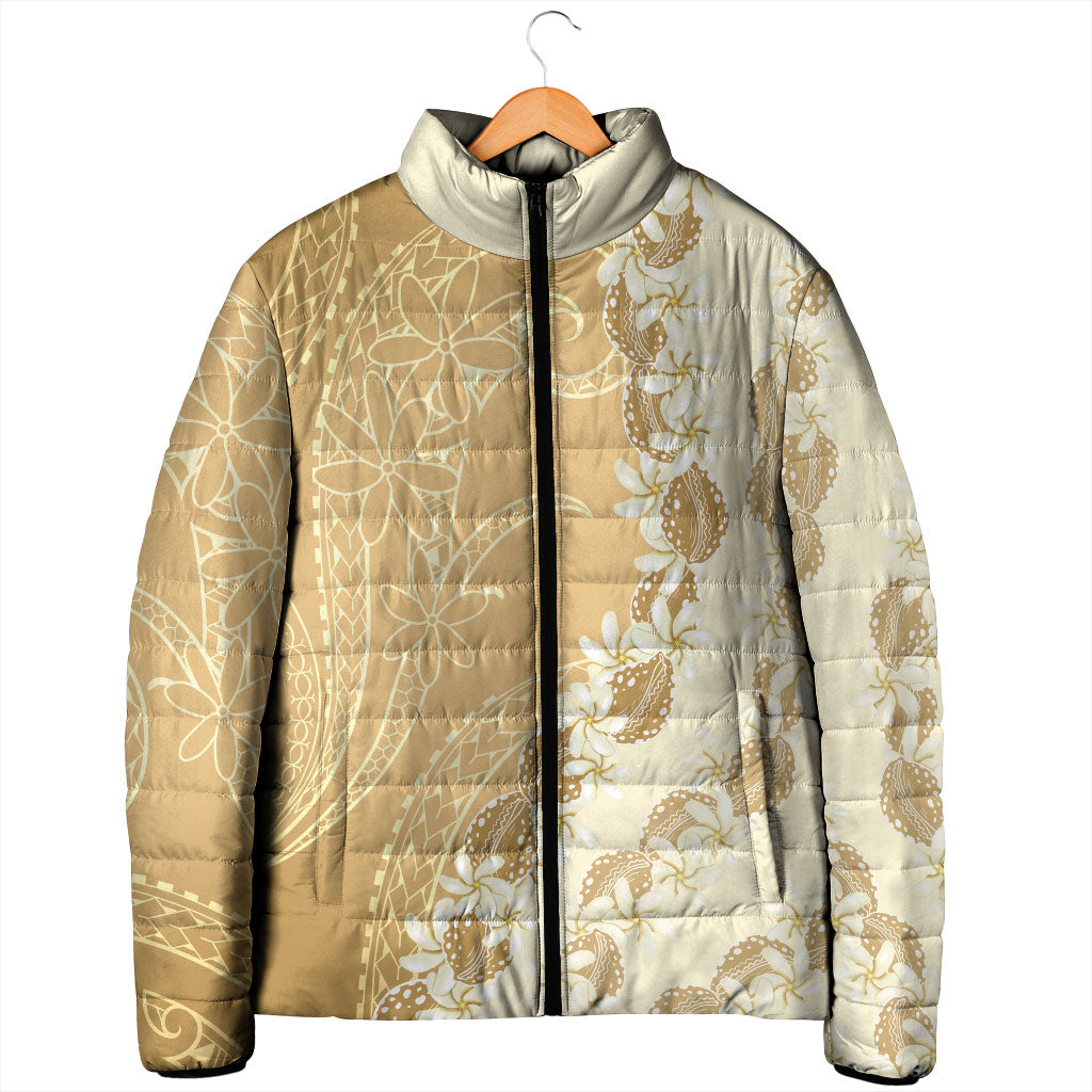 Heiva i Tahiti Padded Jacket Tahitian Tiare Maori Cowrie Lei Brown LT14 - Polynesian Pride