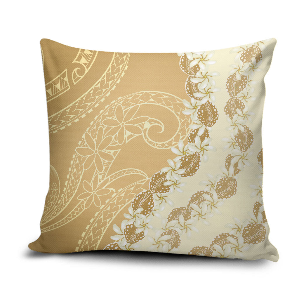 Heiva i Tahiti Pillow Cover Tahitian Tiare Maori Cowrie Lei Brown