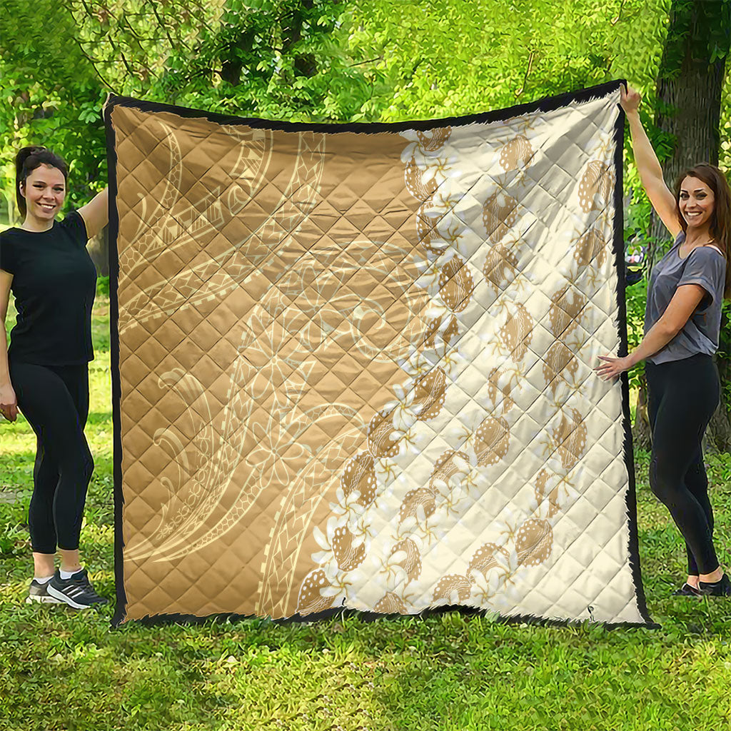 Heiva i Tahiti Quilt Tahitian Tiare Maori Cowrie Lei Brown LT14 - Polynesian Pride