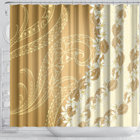 Heiva i Tahiti Shower Curtain Tahitian Tiare Maori Cowrie Lei Brown LT14 - Polynesian Pride