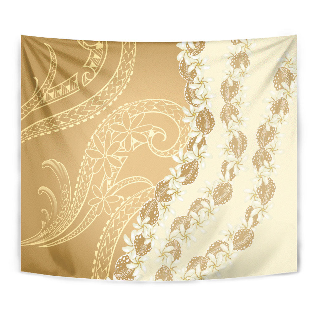 Heiva i Tahiti Tapestry Tahitian Tiare Maori Cowrie Lei Brown LT14 - Polynesian Pride