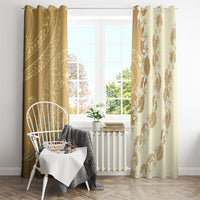 Heiva i Tahiti Window Curtain Tahitian Tiare Maori Cowrie Lei Brown LT14 - Polynesian Pride