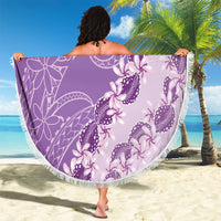Heiva i Tahiti Beach Blanket Tahitian Tiare Maori Cowrie Lei Purple LT14 - Polynesian Pride