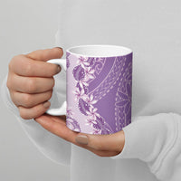 Heiva i Tahiti Ceramic Mug Tahitian Tiare Maori Cowrie Lei Purple LT14 - Polynesian Pride
