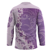 Heiva i Tahiti Hockey Jersey Tahitian Tiare Maori Cowrie Lei Purple