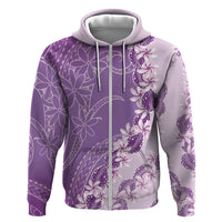 Heiva i Tahiti Hoodie Tahitian Tiare Maori Cowrie Lei Purple