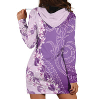 Heiva i Tahiti Hoodie Dress Tahitian Tiare Maori Cowrie Lei Purple