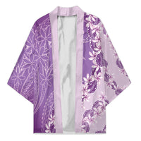 Heiva i Tahiti Kimono Tahitian Tiare Maori Cowrie Lei Purple LT14 Unisex Purple - Polynesian Pride