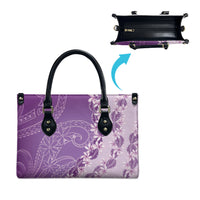 Heiva i Tahiti Leather Bag Tahitian Tiare Maori Cowrie Lei Purple LT14 - Polynesian Pride