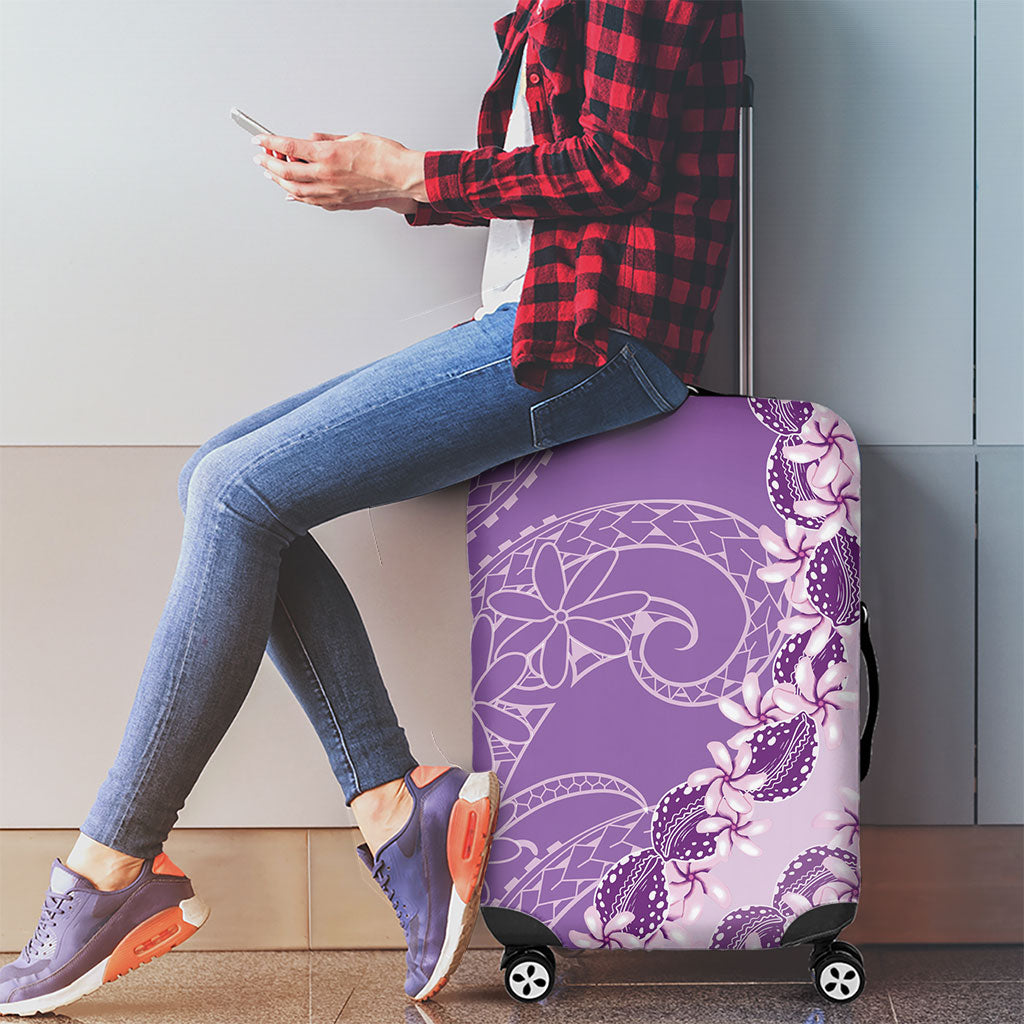 Heiva i Tahiti Luggage Cover Tahitian Tiare Maori Cowrie Lei Purple