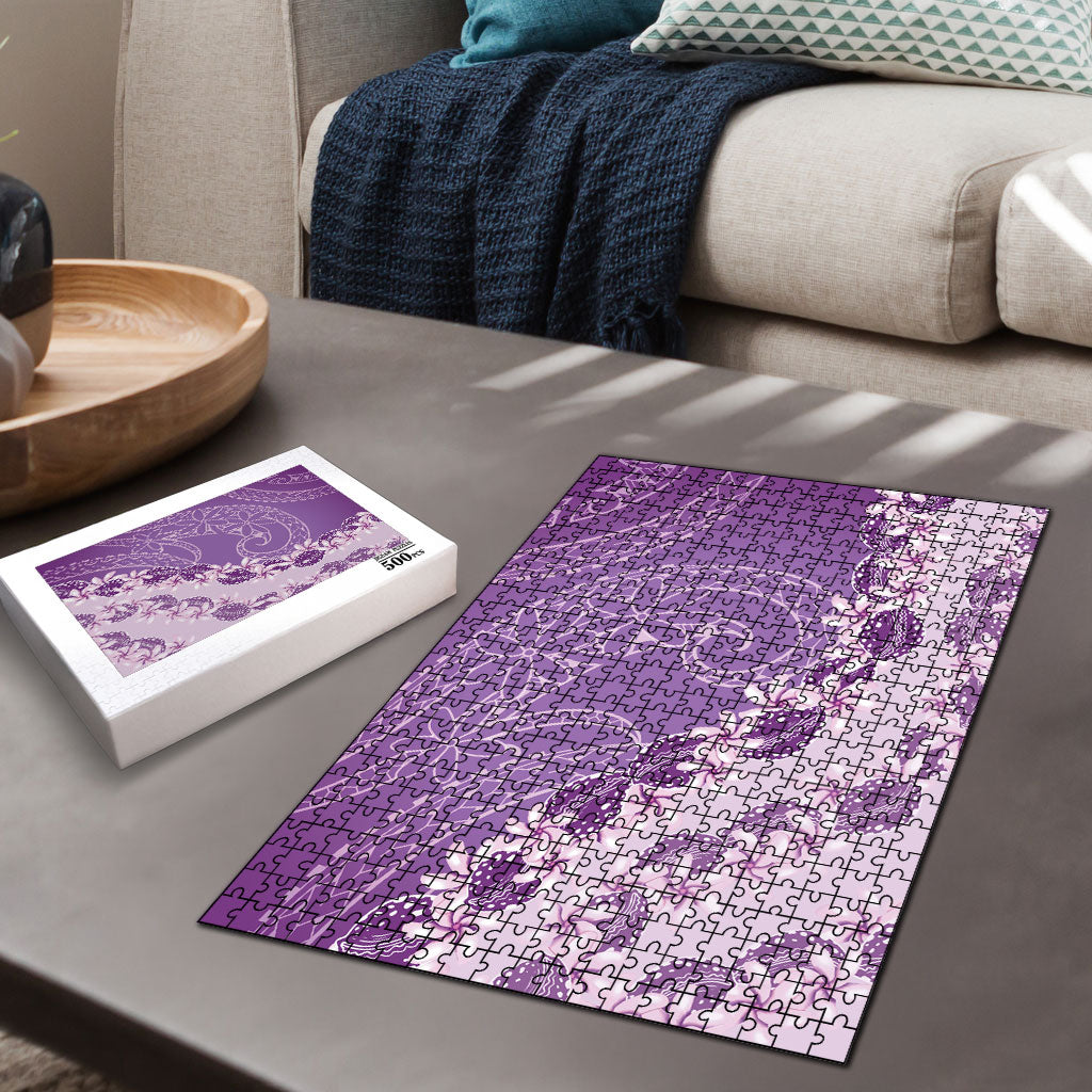 Heiva i Tahiti Puzzle Tahitian Tiare Maori Cowrie Lei Purple LT14 - Polynesian Pride
