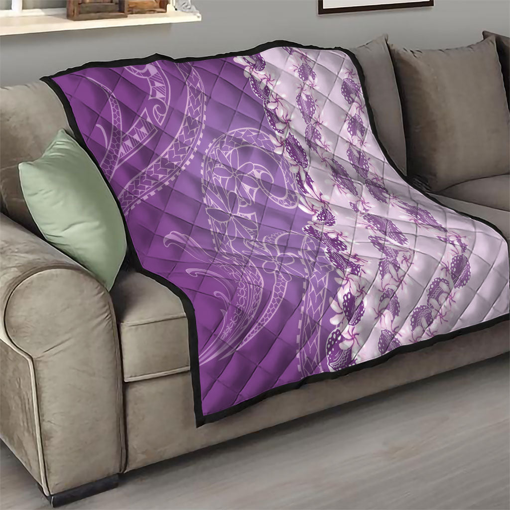 Heiva i Tahiti Quilt Tahitian Tiare Maori Cowrie Lei Purple LT14 - Polynesian Pride