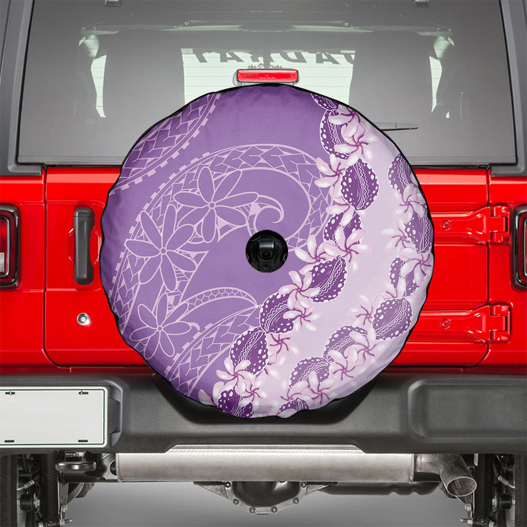 Heiva i Tahiti Spare Tire Cover Tahitian Tiare Maori Cowrie Lei Purple