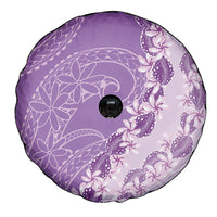 Heiva i Tahiti Spare Tire Cover Tahitian Tiare Maori Cowrie Lei Purple