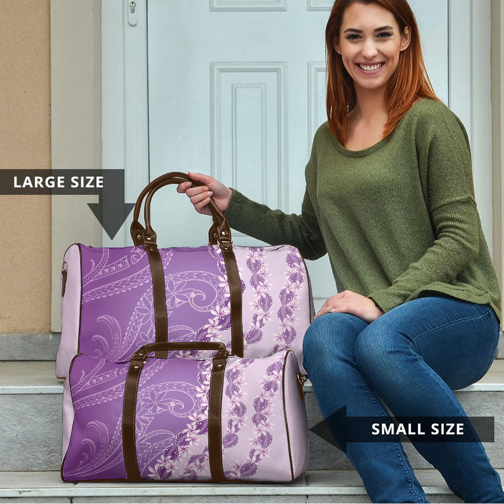 Heiva i Tahiti Travel Bag Tahitian Tiare Maori Cowrie Lei Purple