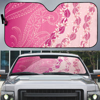 Heiva i Tahiti Auto Sun Shade Tahitian Tiare Maori Cowrie Lei Pink LT14 Pink - Polynesian Pride