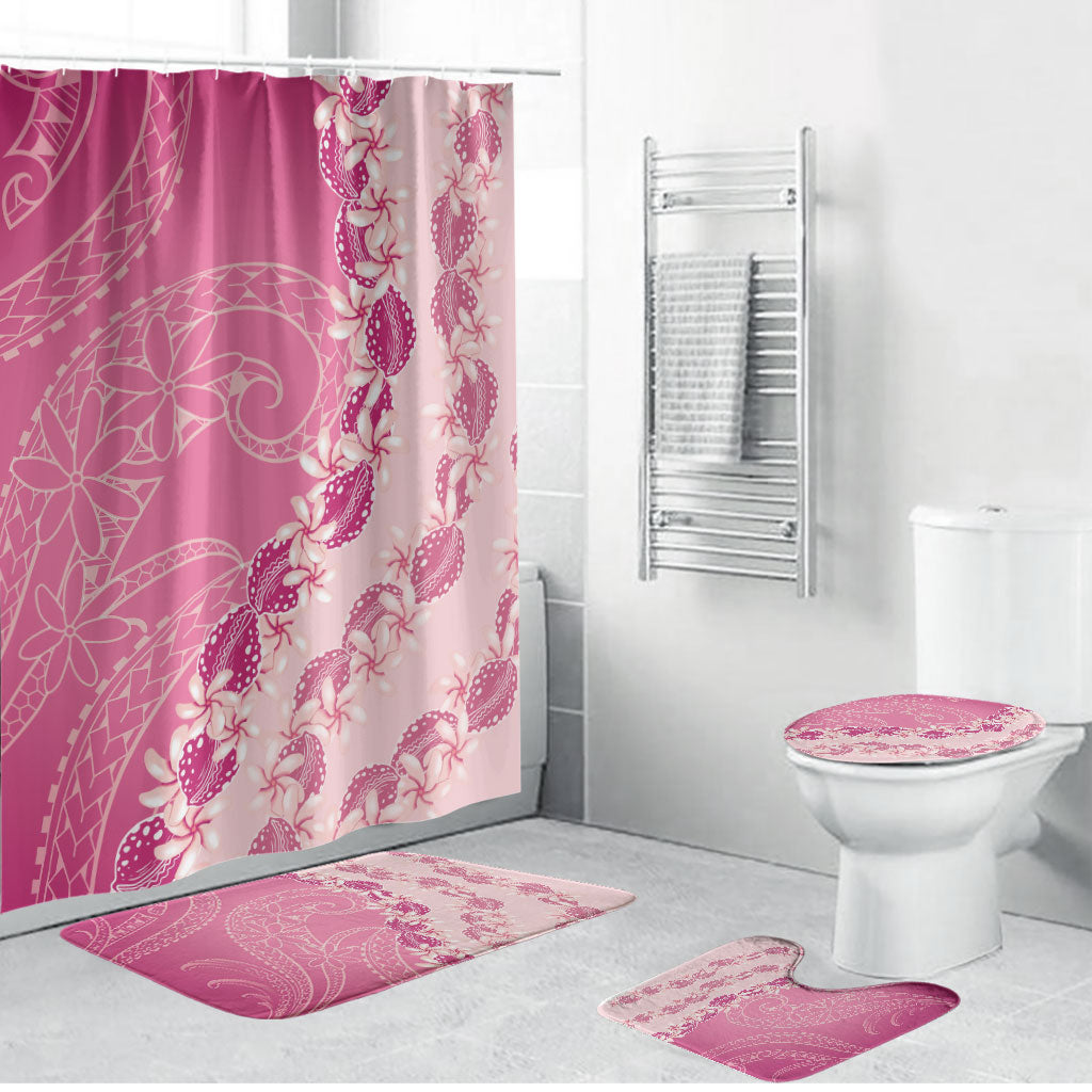 Heiva i Tahiti Bathroom Set Tahitian Tiare Maori Cowrie Lei Pink LT14 Bathroom Set (4 pcs) Pink - Polynesian Pride