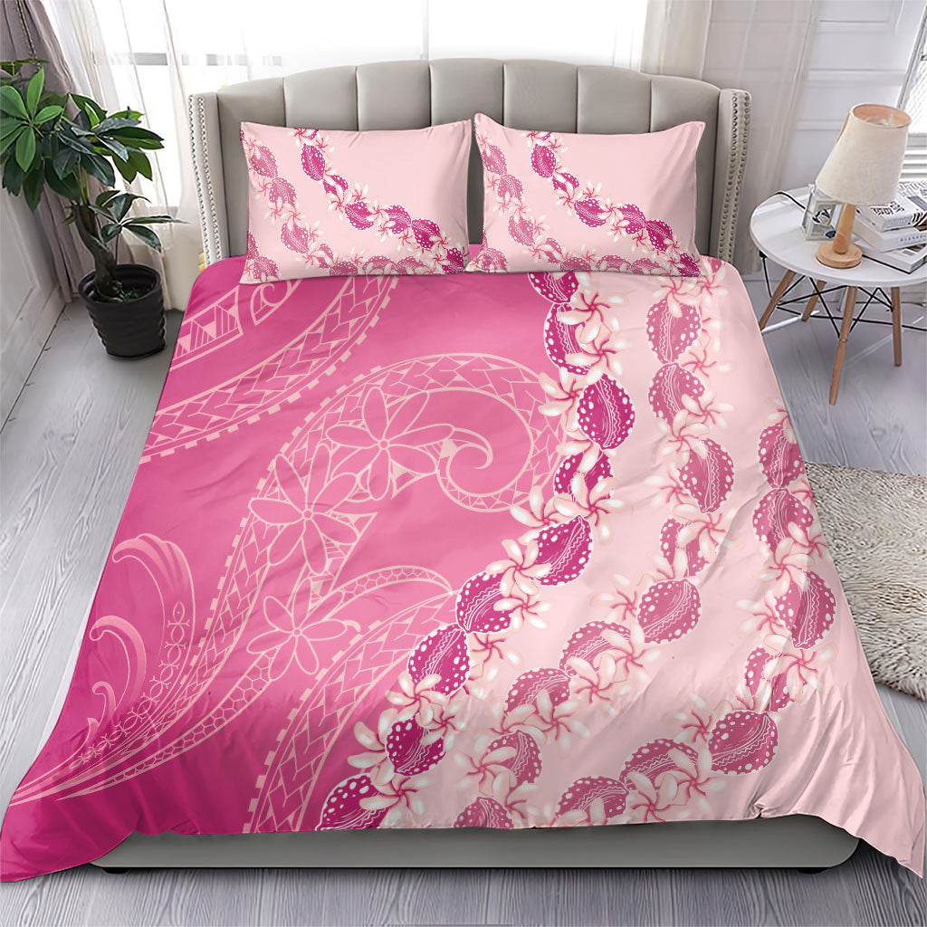Heiva i Tahiti Bedding Set Tahitian Tiare Maori Cowrie Lei Pink