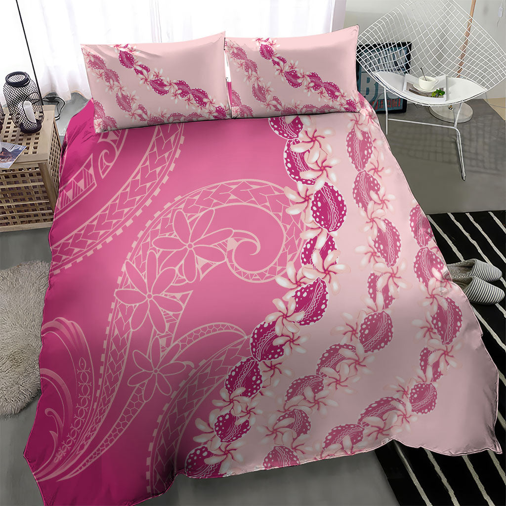 Heiva i Tahiti Bedding Set Tahitian Tiare Maori Cowrie Lei Pink