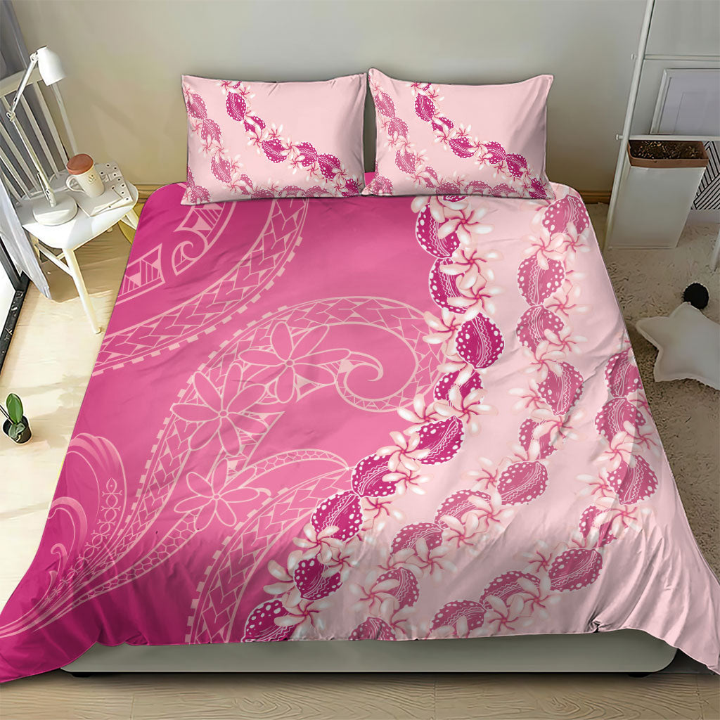 Heiva i Tahiti Bedding Set Tahitian Tiare Maori Cowrie Lei Pink