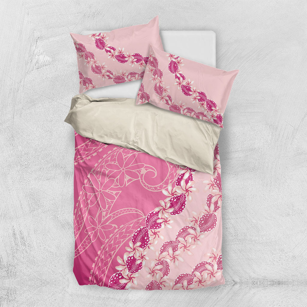Heiva i Tahiti Bedding Set Tahitian Tiare Maori Cowrie Lei Pink
