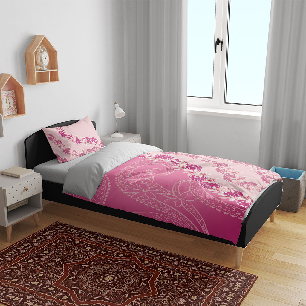 Heiva i Tahiti Bedding Set Tahitian Tiare Maori Cowrie Lei Pink