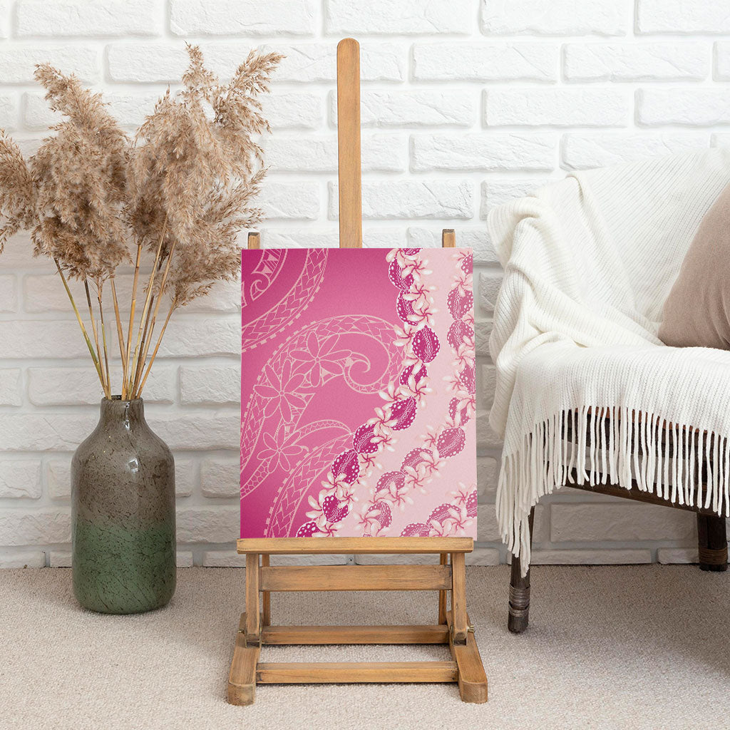 Heiva i Tahiti Canvas Wall Art Tahitian Tiare Maori Cowrie Lei Pink LT14 - Polynesian Pride