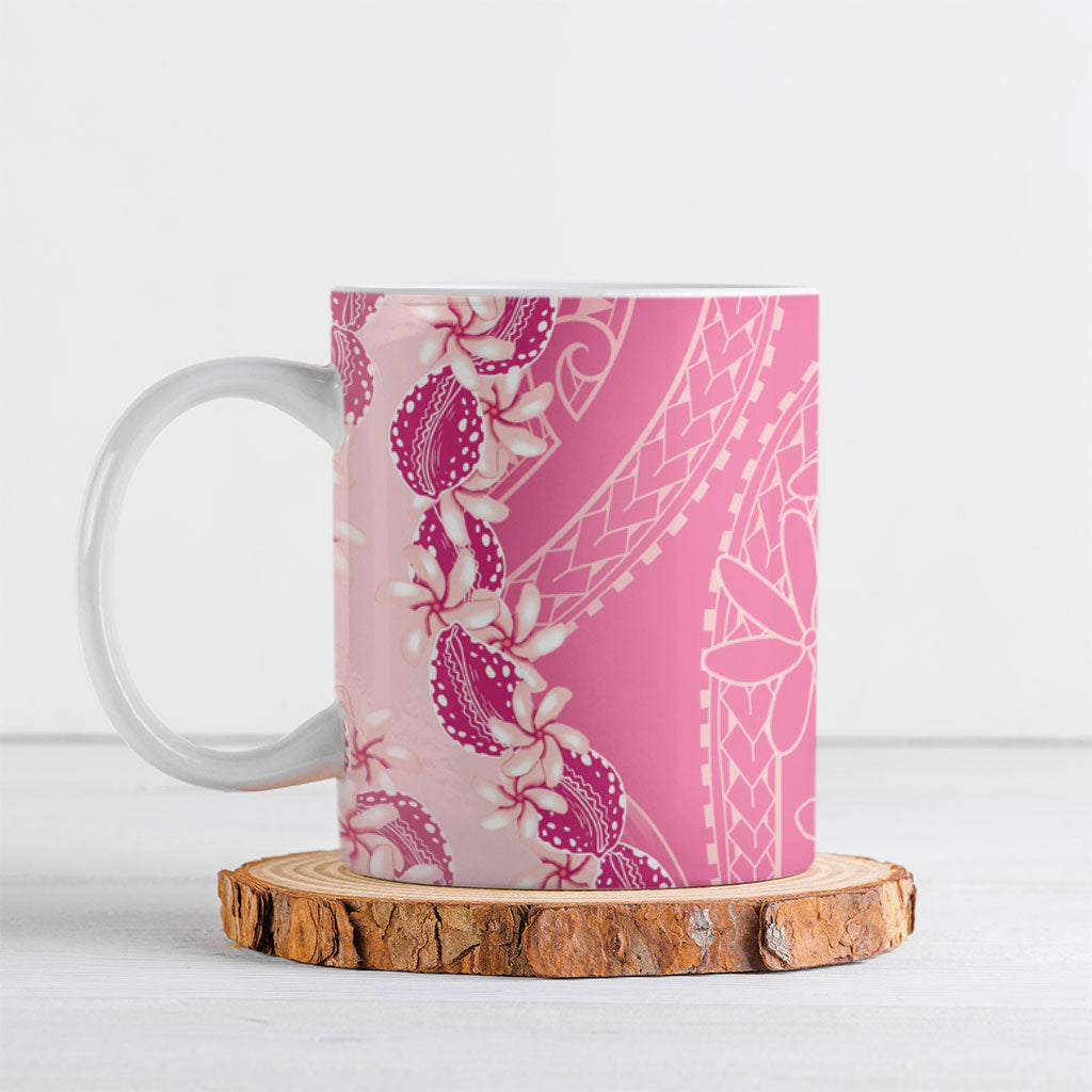 Heiva i Tahiti Ceramic Mug Tahitian Tiare Maori Cowrie Lei Pink